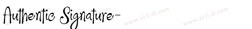 Authentic Signature字体转换